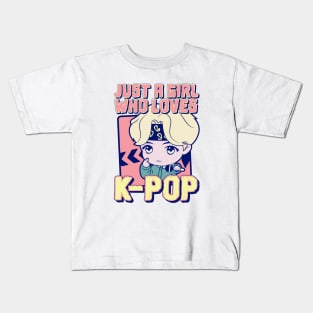 Just A Girl Who Loves KPOP Kids T-Shirt